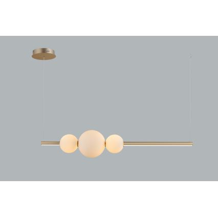 Azzardo AZ4427 - Candelabro suspenso LED com regulação SANDRA LED/48W/230V dourado