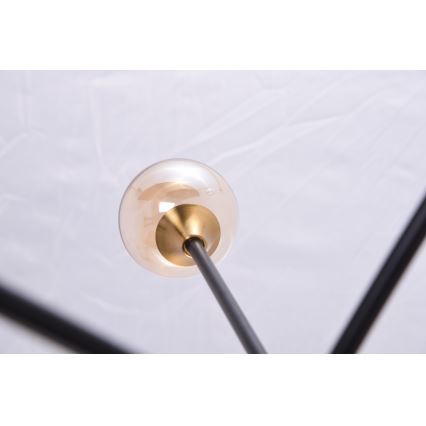 Azzardo AZ4700 - Candelabro suspenso SOLEN 6xG9/30W/230V preto/dourado