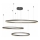 Azzardo AZ4707 - Lustre LED suspenso por cabo HALO LED/130W/230V preto