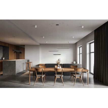 Azzardo AZ4707 - Lustre LED suspenso por cabo HALO LED/130W/230V preto