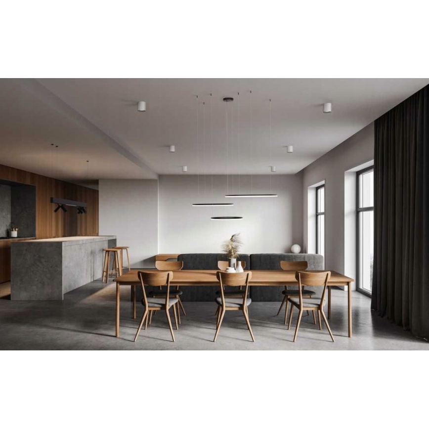 Azzardo AZ4707 - Lustre LED suspenso por cabo HALO LED/130W/230V preto