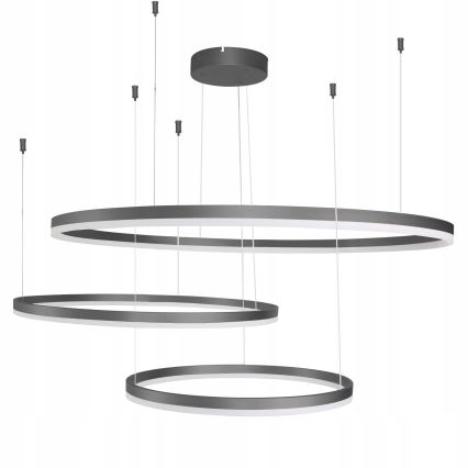 Azzardo AZ4707 - Lustre LED suspenso por cabo HALO LED/130W/230V preto