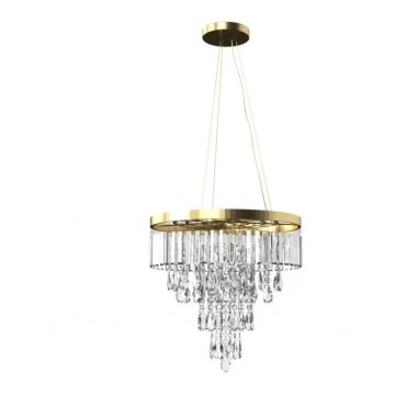 Azzardo AZ4905 - Candelabro suspenso de cristal KALABRIA 12xG9/40W/230V