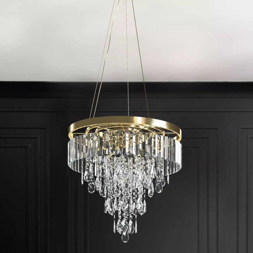 Azzardo AZ4905 - Candelabro suspenso de cristal KALABRIA 12xG9/40W/230V