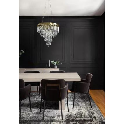 Azzardo AZ4905 - Candelabro suspenso de cristal KALABRIA 12xG9/40W/230V