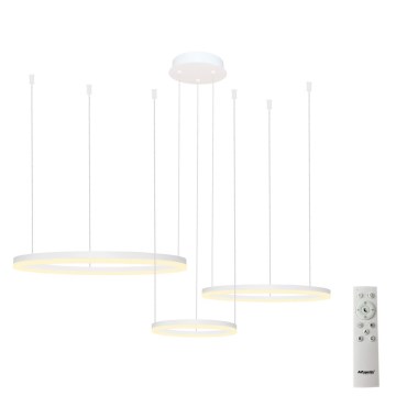 Azzardo AZ4971 - Candelabro suspenso LED com regulação HALO LED/120W/230V branco + controlo remoto