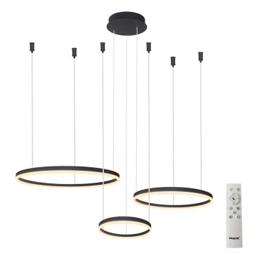 Azzardo AZ4972 - Candelabro suspenso LED com regulação HALO LED/120W/230V preto + controlo remoto