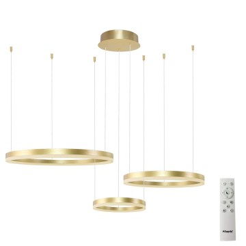Azzardo AZ4973 - Candelabro suspenso LED com regulação HALO LED/120W/230V dourada + controlo remoto