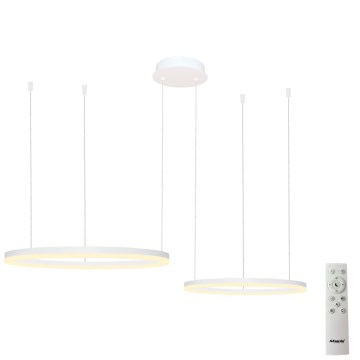 Azzardo AZ4977 - Lustre LED regulável em cabo HALO LED/90W/230V branco + comando à distância