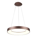 Azzardo AZ4998 - Lustre LED suspenso em cabo SANTANA LED/30W/230V castanho