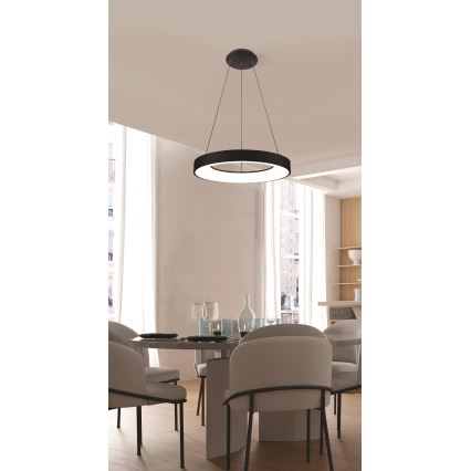 Azzardo AZ4999 - Lustre LED suspenso em cabo SANTANA LED/30W/230V preto