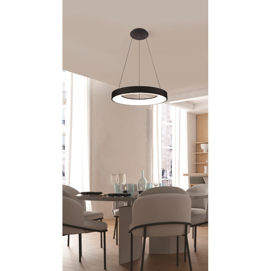 Azzardo AZ4999 - Lustre LED suspenso em cabo SANTANA LED/30W/230V preto