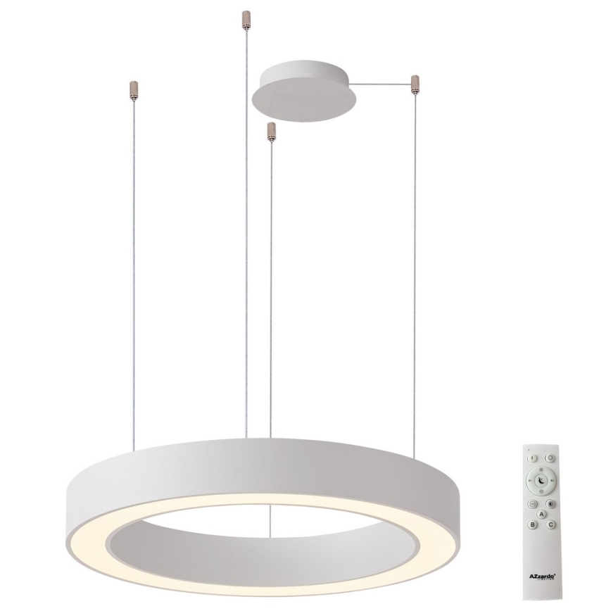 Azzardo AZ5043 - Candelabro suspenso LED com regulação MARCO LED/50W/230V branco + controlo remoto
