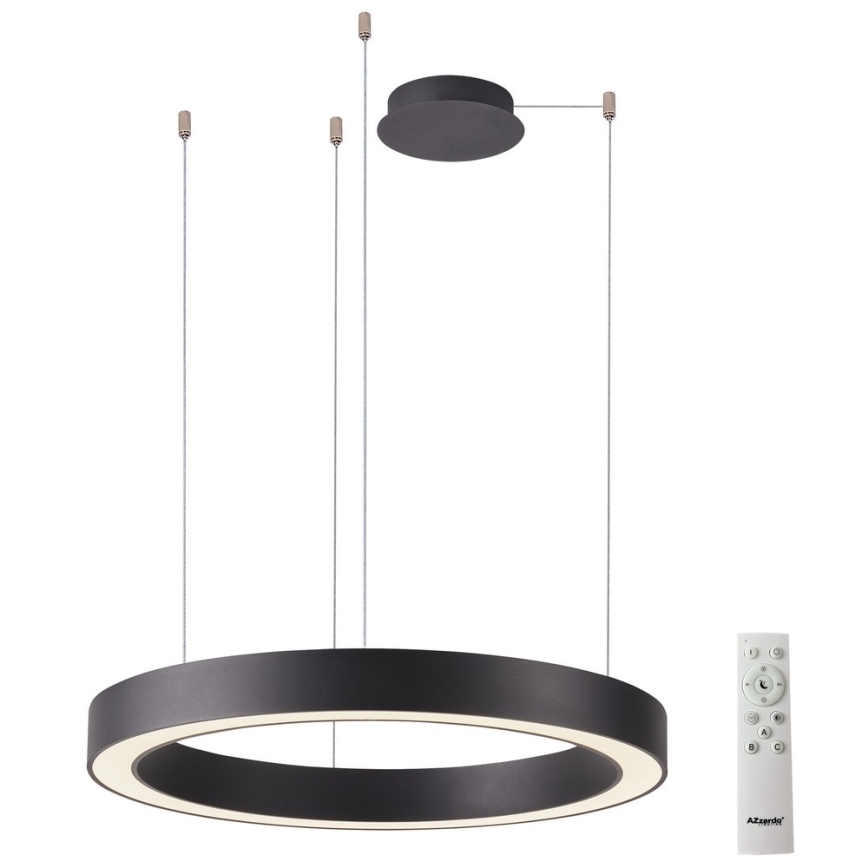Azzardo AZ5053 - Candelabro suspenso LED com regulação MARCO LED/100W/230V preto + controlo remoto