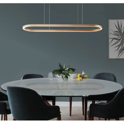 Azzardo AZ5058 - Candelabro suspenso LED com regulação ELENA LED/60W/230V 150 cm dourada