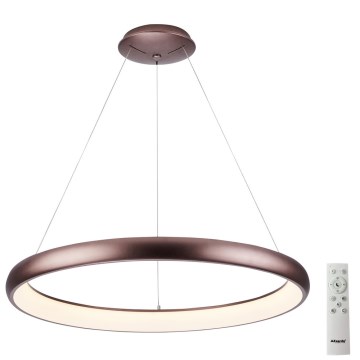 Azzardo AZ5059 - Candelabro suspenso LED com regulação ANTONIO LED/32W/230V castanho + controlo remoto