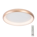 Azzardo AZ5076 - Iluminação de teto LED com regulação ANTONIO LED/80W/230V dourada + controlo remoto