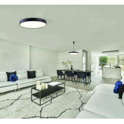 Azzardo AZ5088 - Candelabro suspenso LED com regulação MARCELLO LED/30W/230V preto + controlo remoto