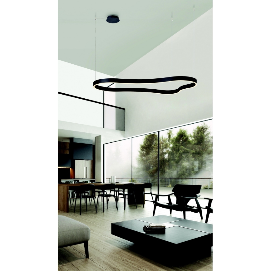 Azzardo AZ5093 - Candelabro suspenso LED com regulação MIRABELLA LED/60W/230V preto