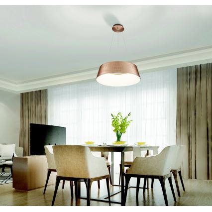 Azzardo AZ5095 - Candelabro suspenso LED com regulação EMMA LED/60W/230V dourada + controlo remoto