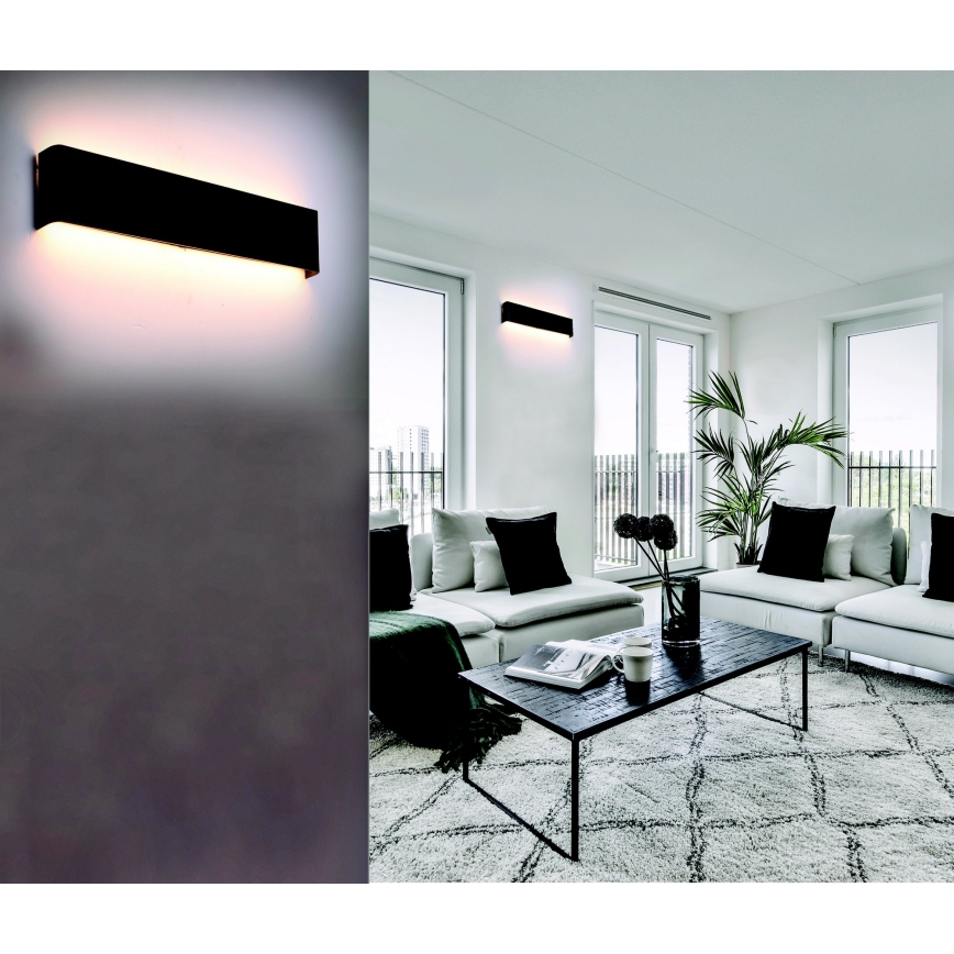 Azzardo AZ5342 - Luminária de parede LED GALASSO LED/30W/230V 83 cm preta