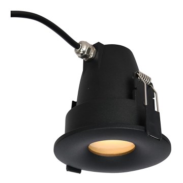 Azzardo AZ5390 - Luminária de teto para banheiro ROMOLO 1xGU10/50W/230V IP65 preta
