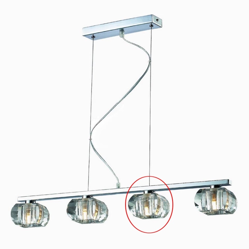 Azzardo - Vidro de substituição para candeeiro RUBIC