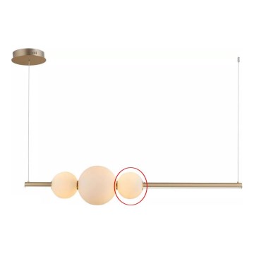 Azzardo - Vidro de substituição para candeeiro SANDRA branco - pequeno diâmetro 15 cm