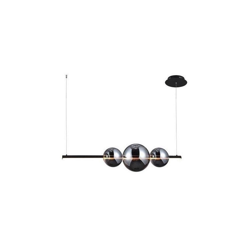 Azzardo - Vidro de substituição para candeeiro SANDRA preto/cromado - pequeno diâmetro 15 cm