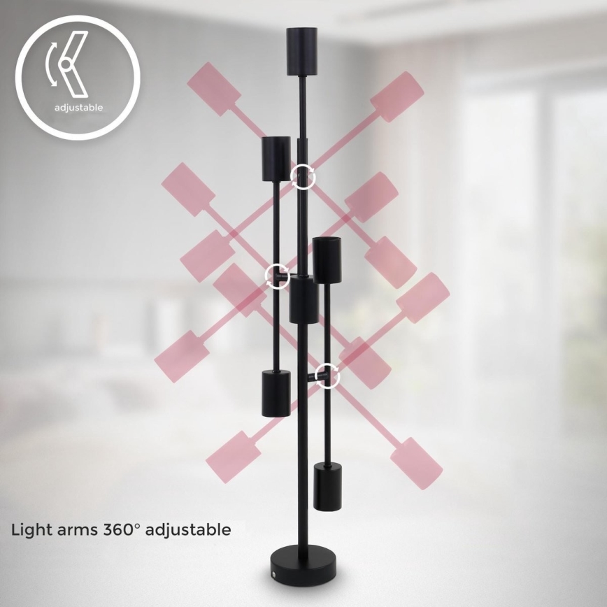 B.K. Licht 1344 - Candelabro suspenso 6xE27/60W/230V