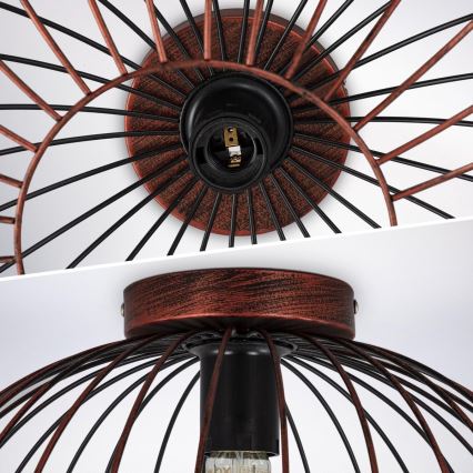 B.K. Licht 1471 - Candelabro montado à superfície RETRO 1xE27/40W/230V cobre