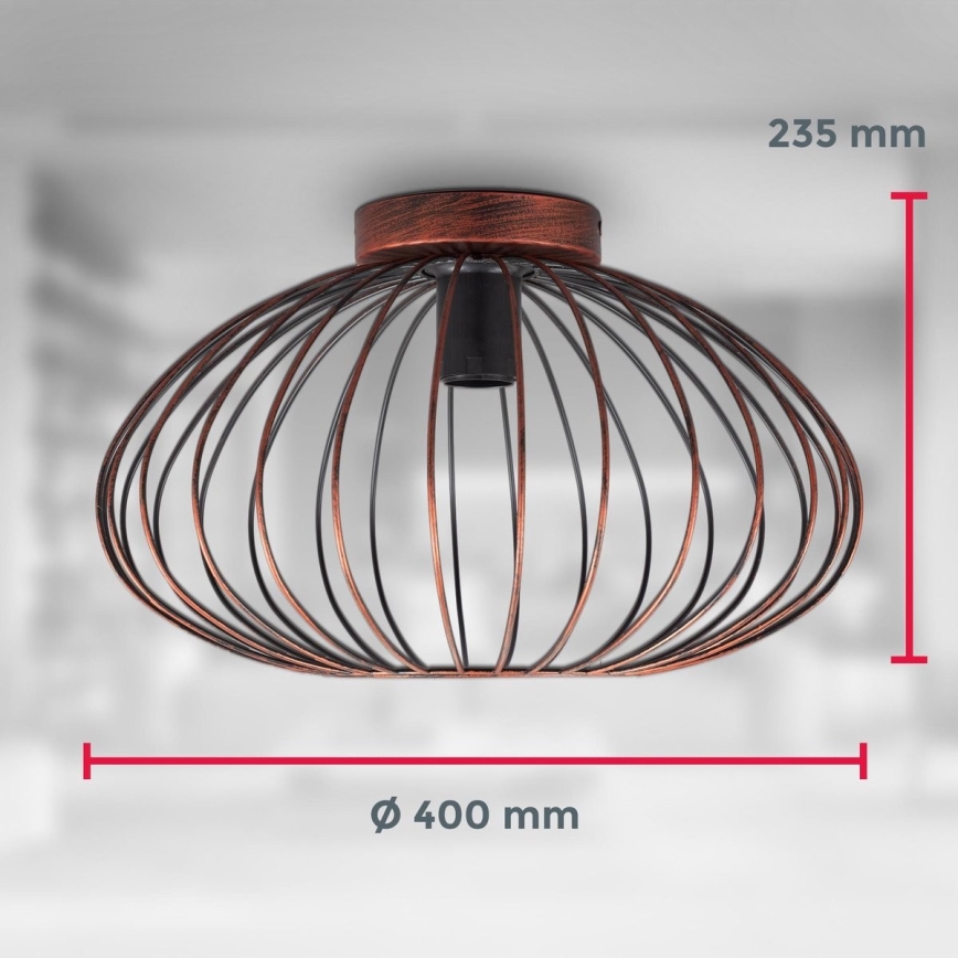 B.K. Licht 1471 - Candelabro montado à superfície RETRO 1xE27/40W/230V cobre