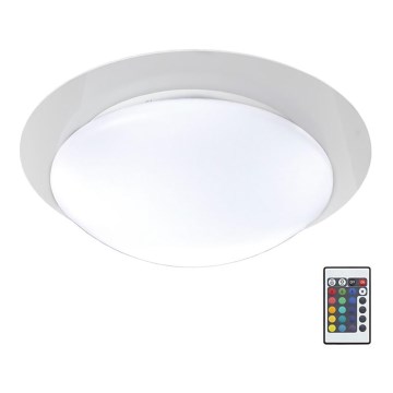 B.K.Licht BKL1025 - LED RGB Luz de teto de casa de banho com regulação ASKELLA LED/12W/230V IP44 + Controlo remoto