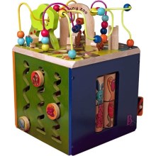 B-Toys - Cubo interativo Zoo borracha de figueira