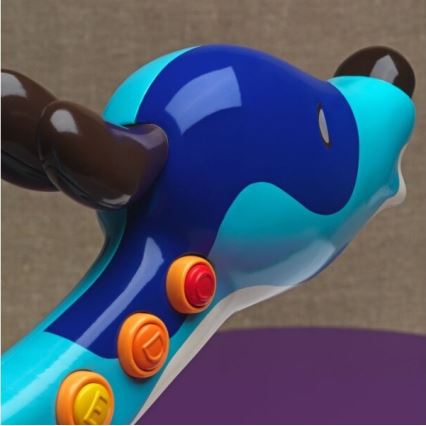 B-Toys - Guitarra elétrica para criança Cão Woofer 3xAA