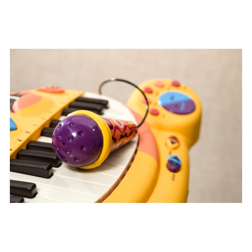 B-Toys - Piano com microfone para criança Cat 4xAA
