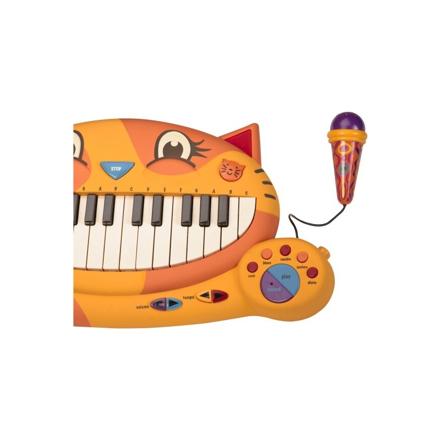 B-Toys - Piano com microfone para criança Cat 4xAA