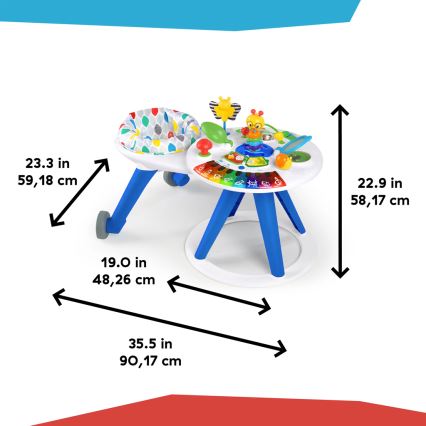 Baby Einstein - Centro de Atividades Infantil 4 em 1 AROUND WE GROW 3xAA