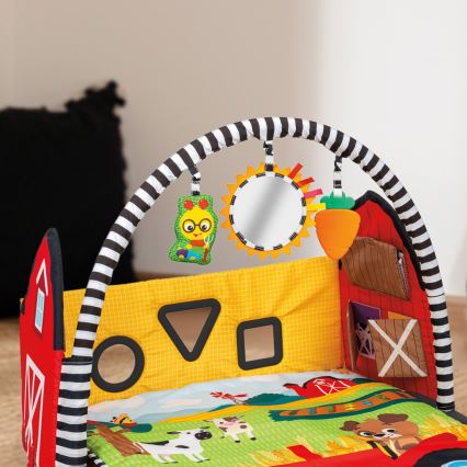 Baby Einstein - Tapete de atividades para bebé BUSY BARNYARD 4xAA