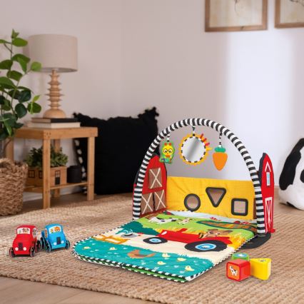 Baby Einstein - Tapete de atividades para bebé BUSY BARNYARD 4xAA
