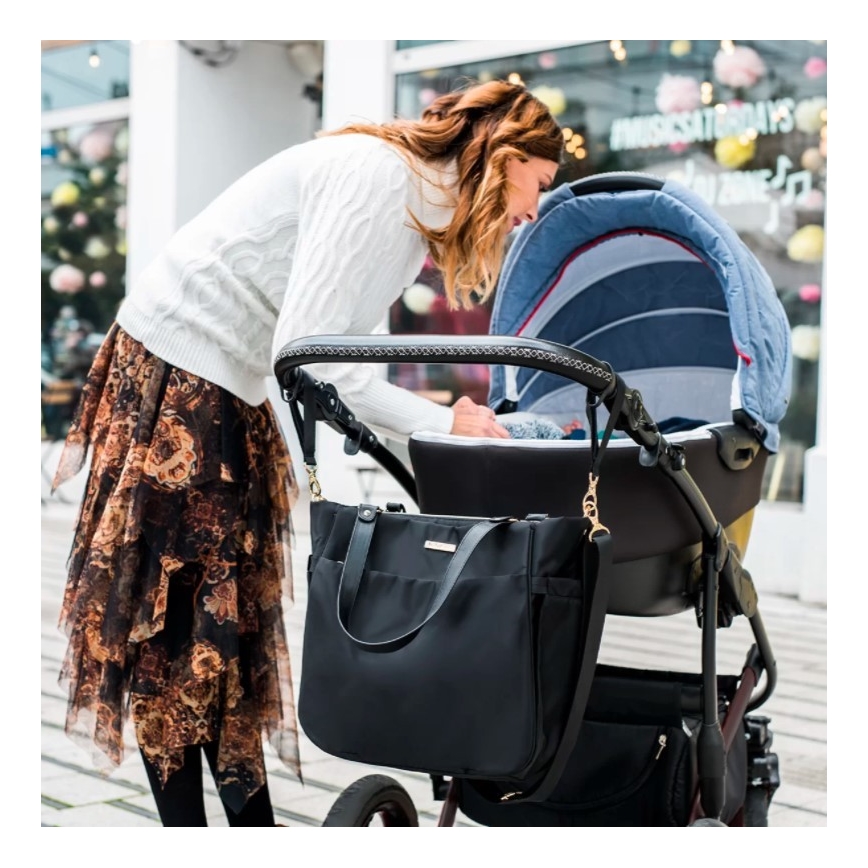 BabyOno - Saco de muda da roupa para carrinho de bebé Coco preto