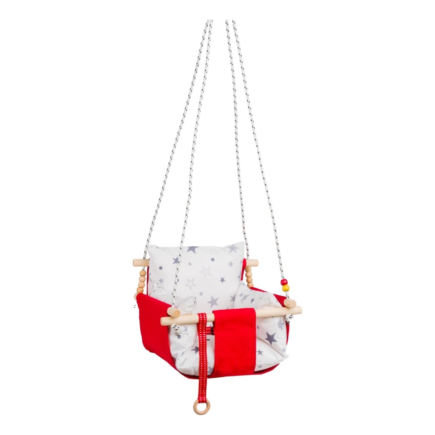 Balanço infantil de tecido SELALE branco/vermelho