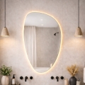 Baltica Design - Espelho de parede para casa de banho com iluminação integrada STONE FLUID LED/15W/230V 2700K 92x55 cm IP65