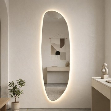 Baltica Design - Espelho de parede para casa de banho com iluminação integrada STONE FLUID LED/15W/230V 4500K 155x50 cm IP65