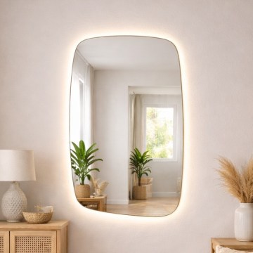 Baltica Design - Espelho de parede para casa de banho com iluminação LED STONE CALM LED/15W/230V 4500K 90x60 cm IP65