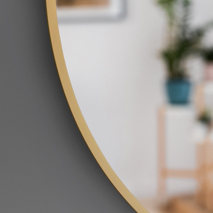 Baltica Design - Espelho de parede para casa de banho com iluminação BRIGHT LED/15W/230V 4500K diâmetro 70 cm IP65 dourado