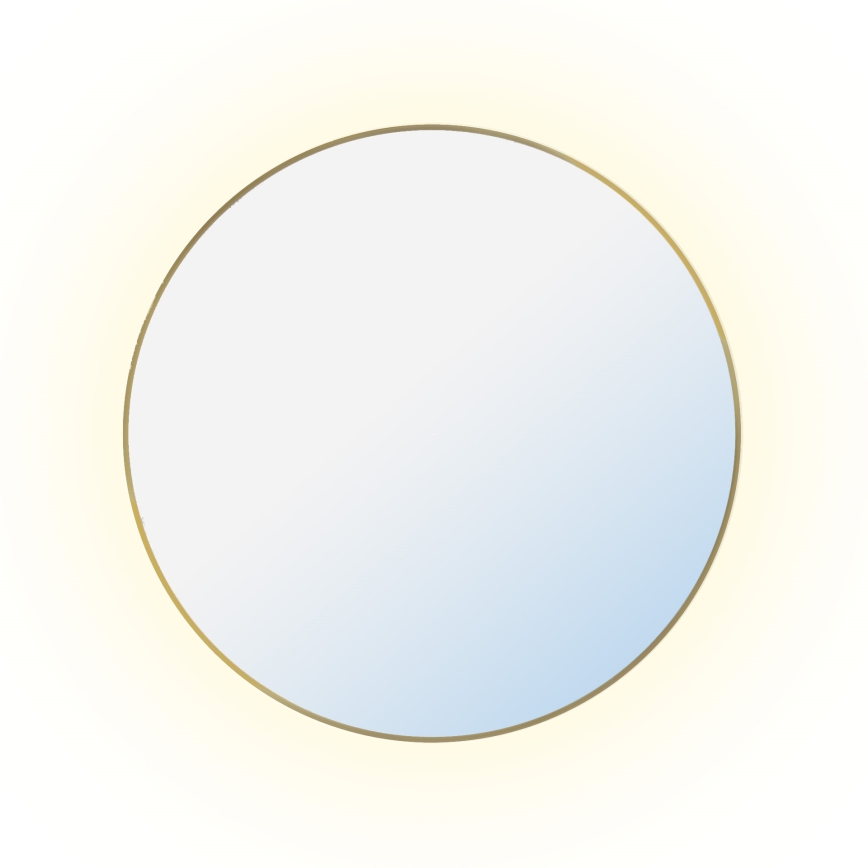 Baltica Design - Espelho de parede para casa de banho com iluminação LED BRIGHT/15W/230V 4500K Ø 60 cm IP65 dourado