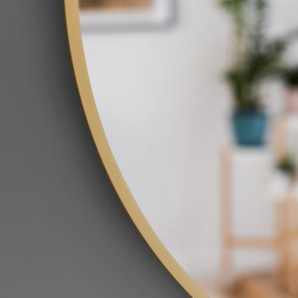 Baltica Design - Espelho de parede para casa de banho com retroiluminação BRIGHT LED/15W/230V 4500K Ø 100 cm IP65 dourado