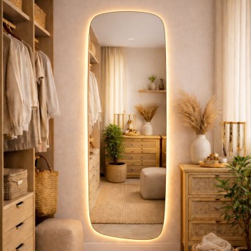 Baltica Design - LED Espelho de parede de casa de banho com retroiluminação STONE CALM LED/15W/230V 2700K 155x50 cm IP65