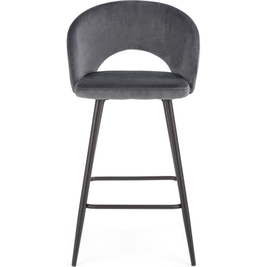 Banco de bar 89x49 cm cinzento/preto